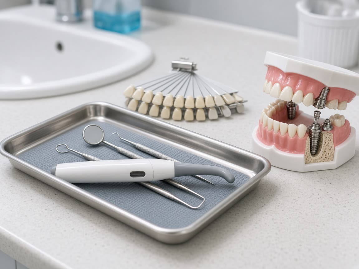 Dentist carrying out a restorative treatment at Carmel Rift Dental Clinic